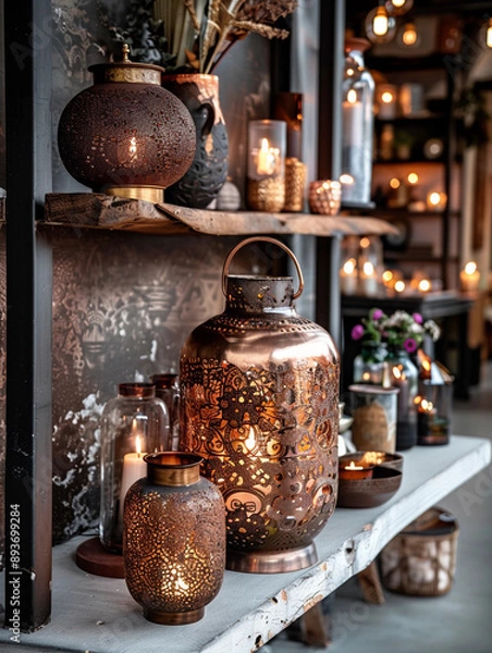 Fototapeta Rustic Lantern Ambience