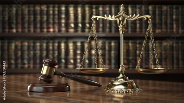 Obraz The Gavel and Scales