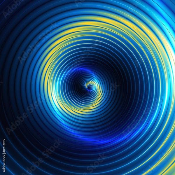 Fototapeta Abstract background of concentric swirling circles creating an illusion of movement