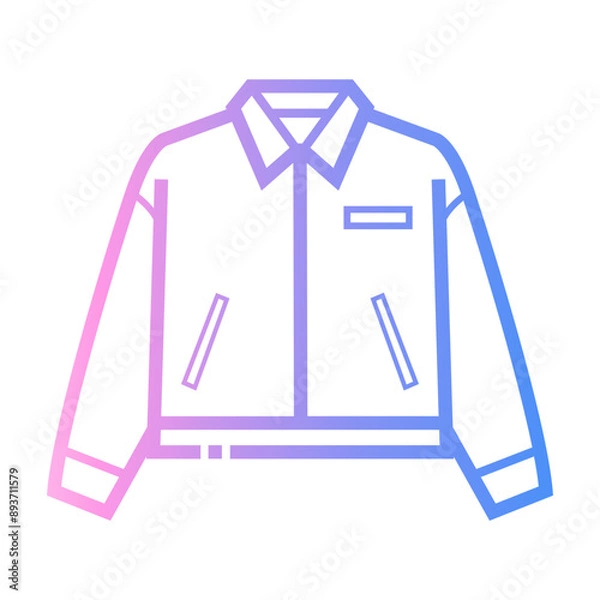 Fototapeta men jacket Line Gradient Icon