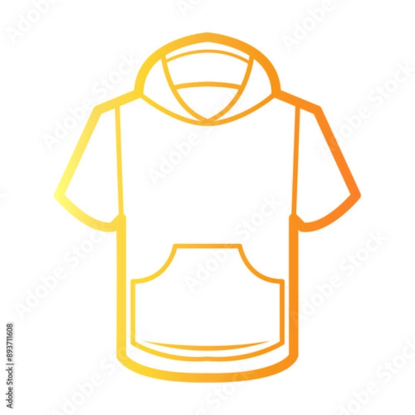 Fototapeta short hoodie Line Gradient Icon