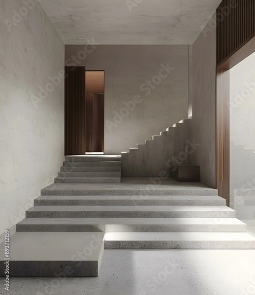 Fototapeta Modern Concrete Staircase Interior Design