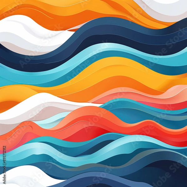 Fototapeta Dynamic color wave pattern illustration