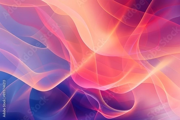 Fototapeta Vibrant Fluid Waves of Colorful Ethereal Motion and Light