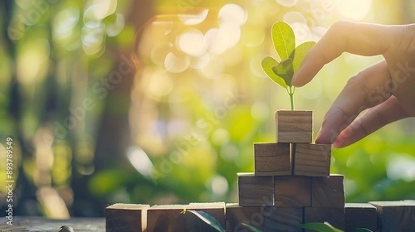 Fototapeta Building Blocks of Success