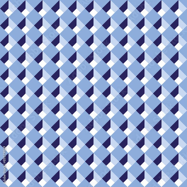 Obraz Seamless diagonal blue abstract cube pattern background
