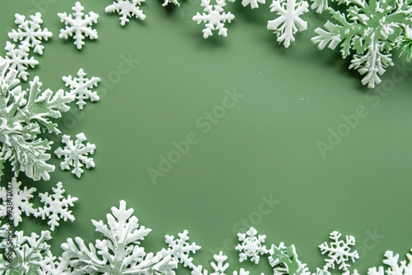 Fototapeta christmas background with snowflakes