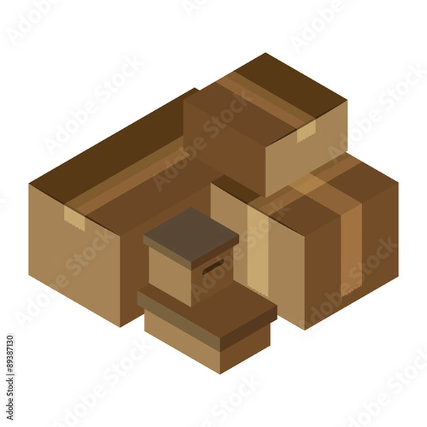 Obraz Delivery box design.