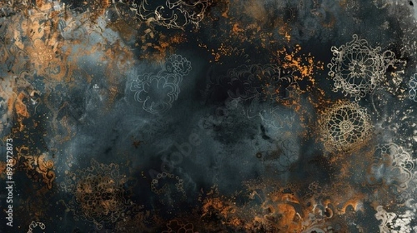 Obraz Vintage-inspired wallpaper with rich colors and soft velvety textures background