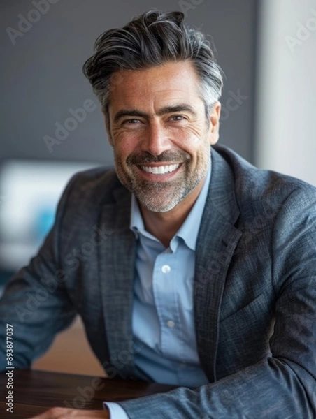 Obraz Successful business man sitting in an office.