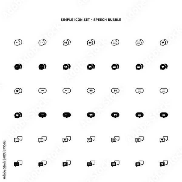 Fototapeta Speech bubble icon based on message status
