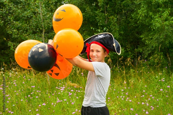 Obraz Little pirate boy is posing