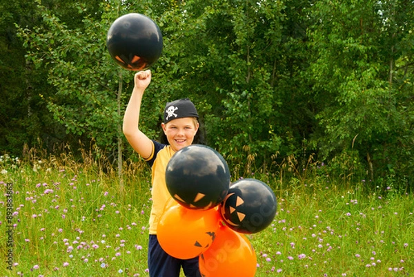 Obraz Little pirate boy is posing