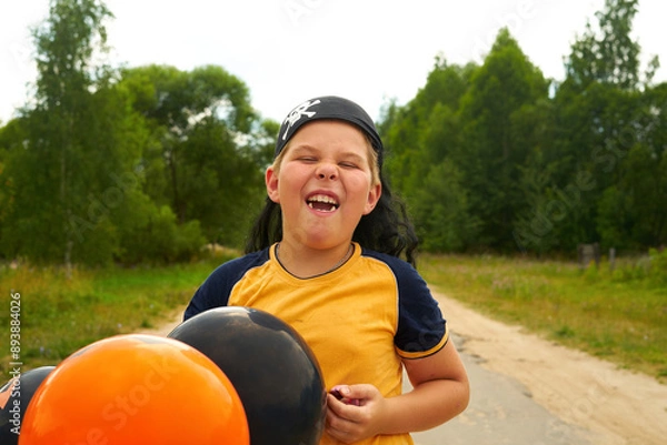 Obraz Little pirate boy is posing
