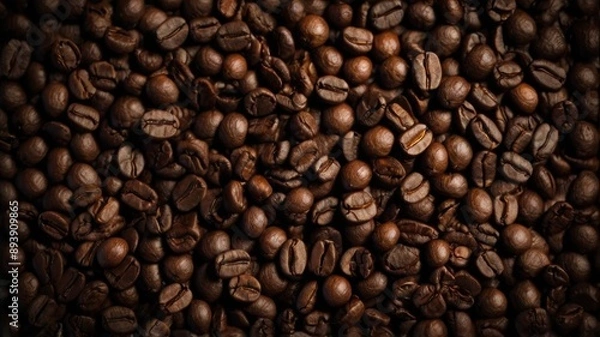Fototapeta Rich coffee background with a deep, dark brown color and a smooth, velvety texture, perfect for a warm and inviting look 