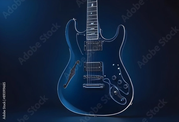 Fototapeta electric guitar vector illustration