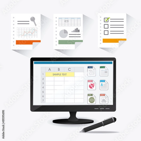 Fototapeta Spreadsheet design.