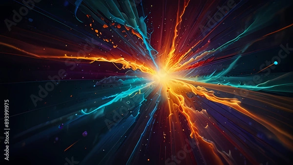 Fototapeta abstract illustration of a shock wave
