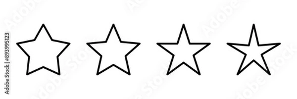 Fototapeta Star Icon vector isolated on white background. Star vector icon. Rating symbol