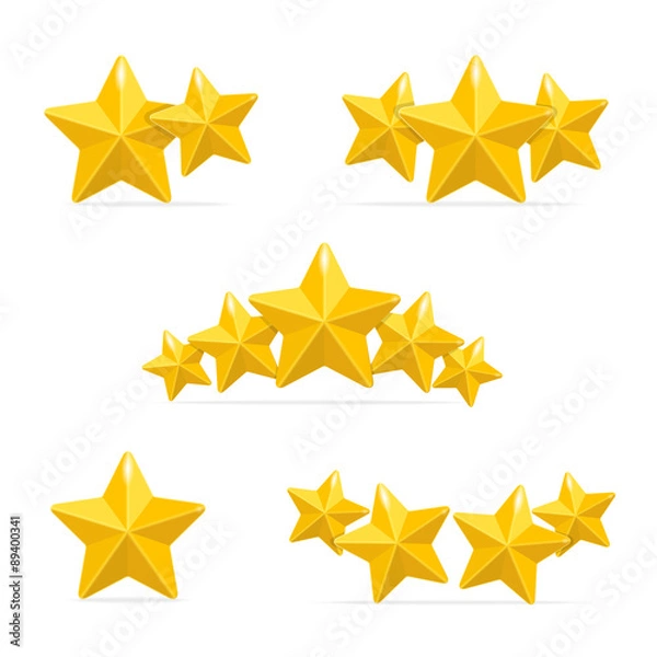 Obraz  rating hotels stars concept on black