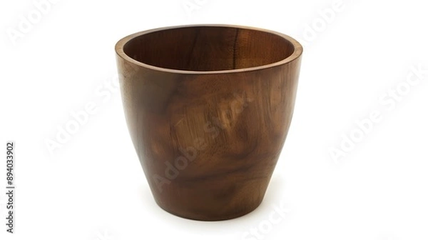 Obraz wooden mug isolated on white