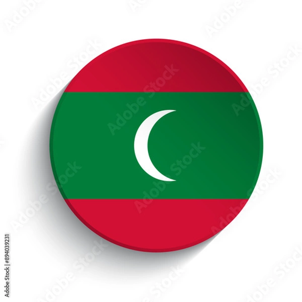 Obraz Maldives flag button