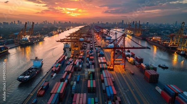 Fototapeta How AI and microservices can improve supply chain management