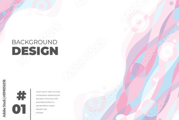 Fototapeta Vector colorful abstract fluid background for banner template
