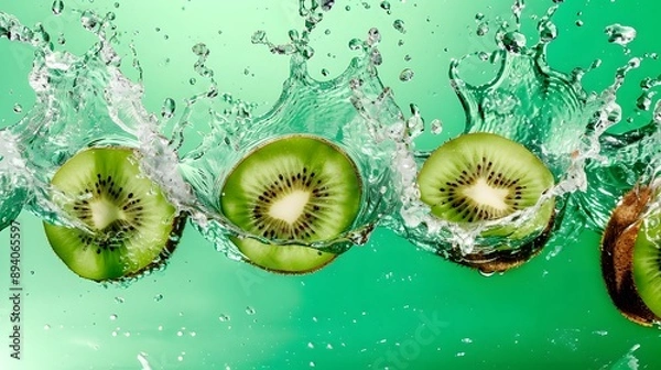 Obraz kiwi slice background