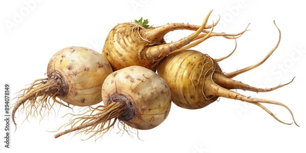 Obraz Fresh Maca Herb Asian Herbs Isolated on Transparent Background