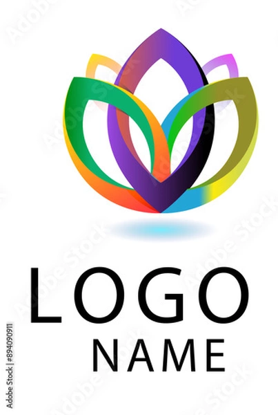 Obraz A 3D LOGO design using gradient.