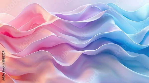 Fototapeta Soft pastel wave pattern background with large copy space, more clarity with clear light and sharp focus, high detailed