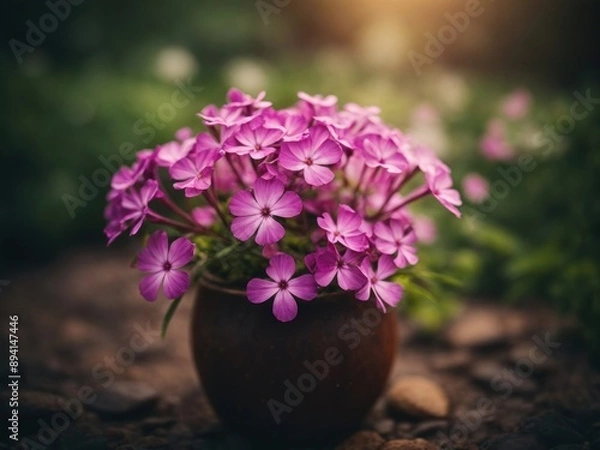 Fototapeta Flowers Phlox subulata in vase