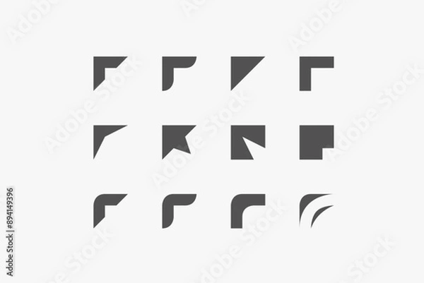 Fototapeta Arrow head, bullet vector set collection