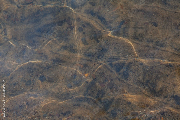 Obraz Clear lake bottom background texture, Lake Tahoe, California