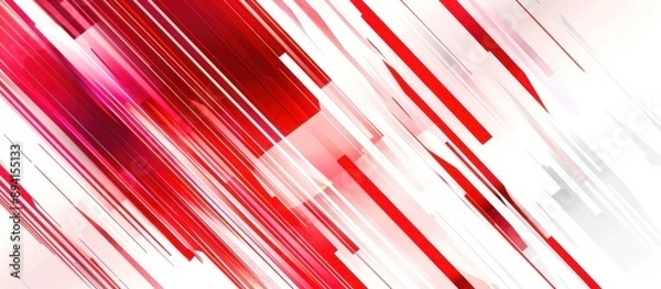 Obraz Abstract Red and White Diagonal Lines