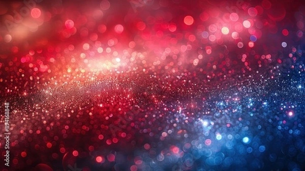 Fototapeta Glittering Patriotic Background for Voting, Memorial, Labor Day, and Election with Red, White, and Blue Sparkles