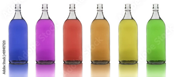 Obraz Bottles with colored liquid