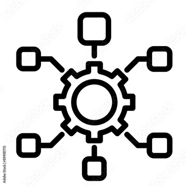 Fototapeta Microservices Icon