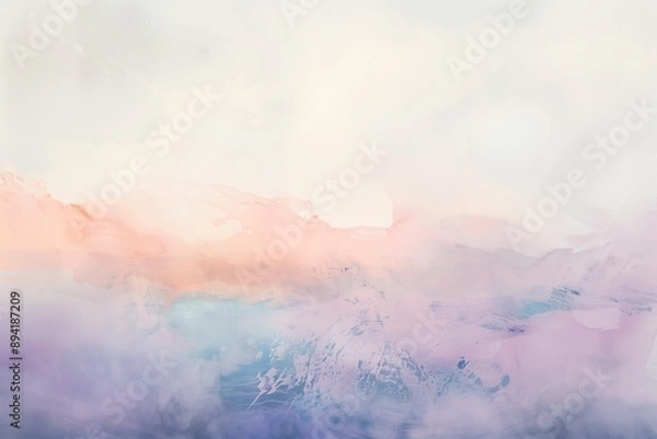 Fototapeta Abstract gradient smooth Blurred Watercolor White background image