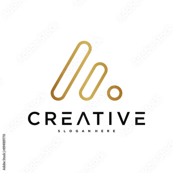 Fototapeta Creative abstract initial letter A logo design. Preamium Vector