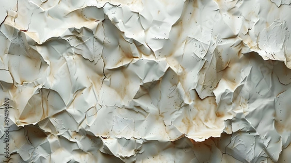 Fototapeta Crinkled White Surface with Rust