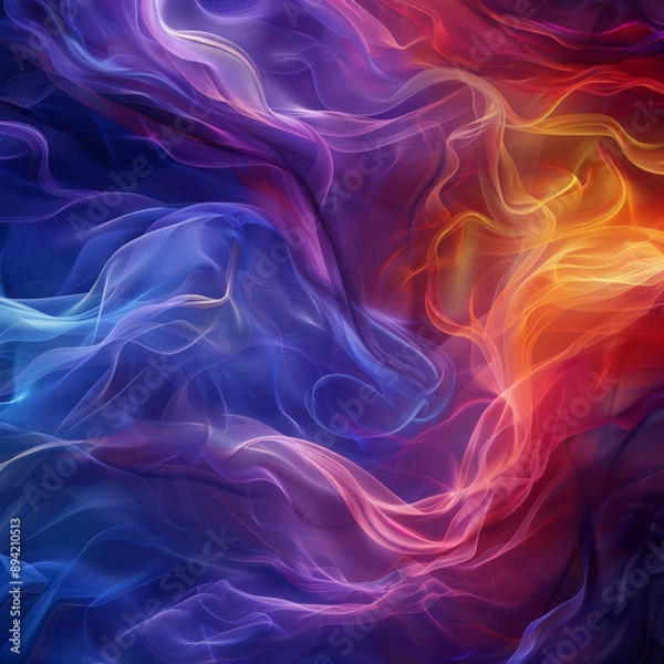 Fototapeta A vibrant and flowing background with no clear shapes or objects.