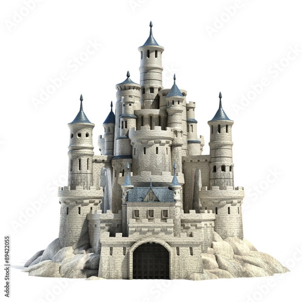 Obraz zamek ilustracja 3d