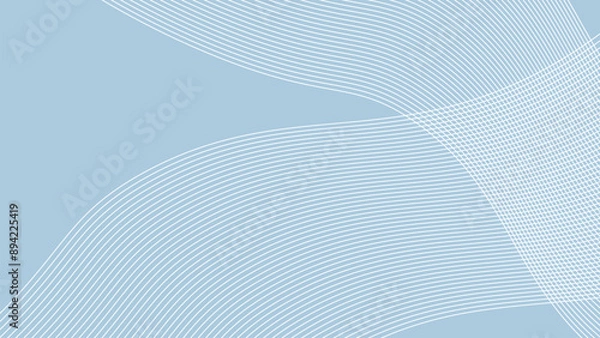 Fototapeta Cyan blue abstract background with curve line for backdrop or presentation