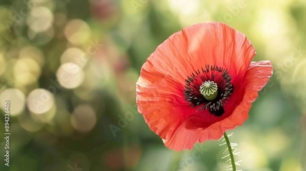 Fototapeta A_close-up_of_a_red_poppy_flower
