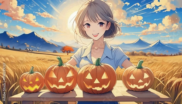 Fototapeta 豊作のハロウィーン