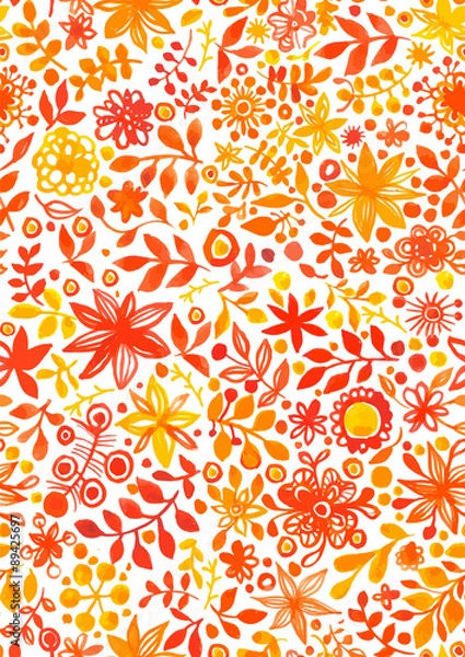 Fototapeta Vector Illustration with original floral background.