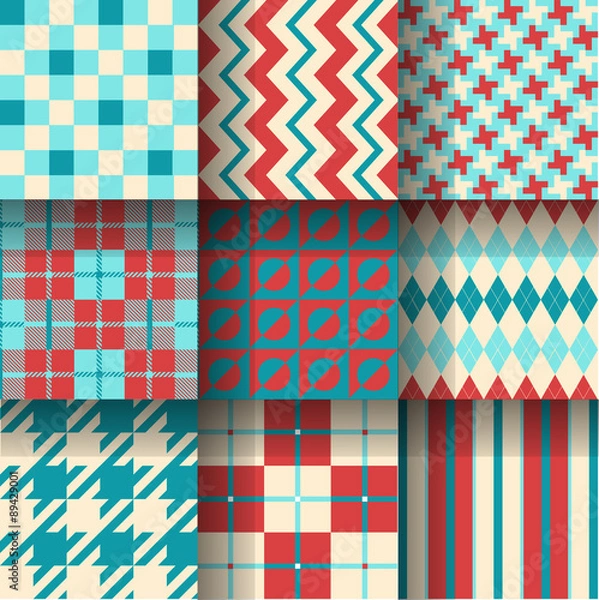 Fototapeta Seamless pattern background. Pattern Swatches made with Global Colors - quick, simple editing of color. 
