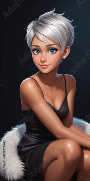 Fototapeta Model posing in studio